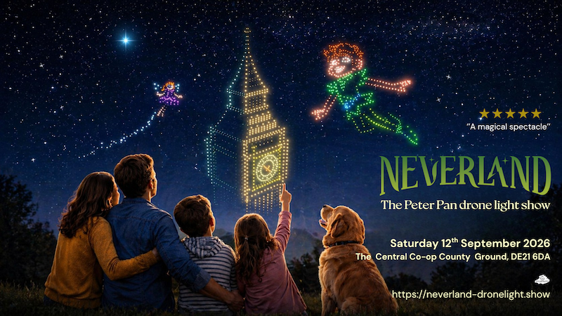 Neverland: The Peter Pan Drone Light Show - Derby Days Out