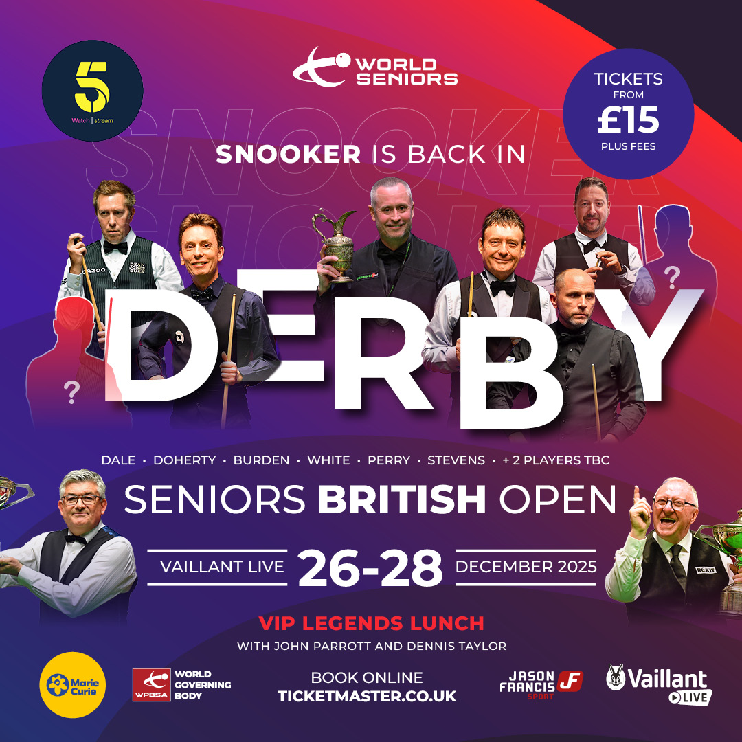 World Seniors Snooker: The Seniors British Open Finals 2025 - Derby Days Out