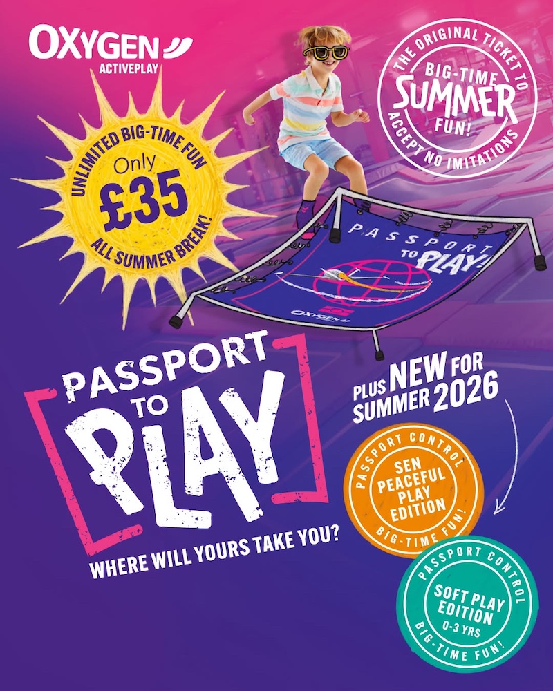 Oxygen Derby’s Passport To Play offers unlimited Open Play sessions for the entire summer holidays for just £35 - Derby Days Out